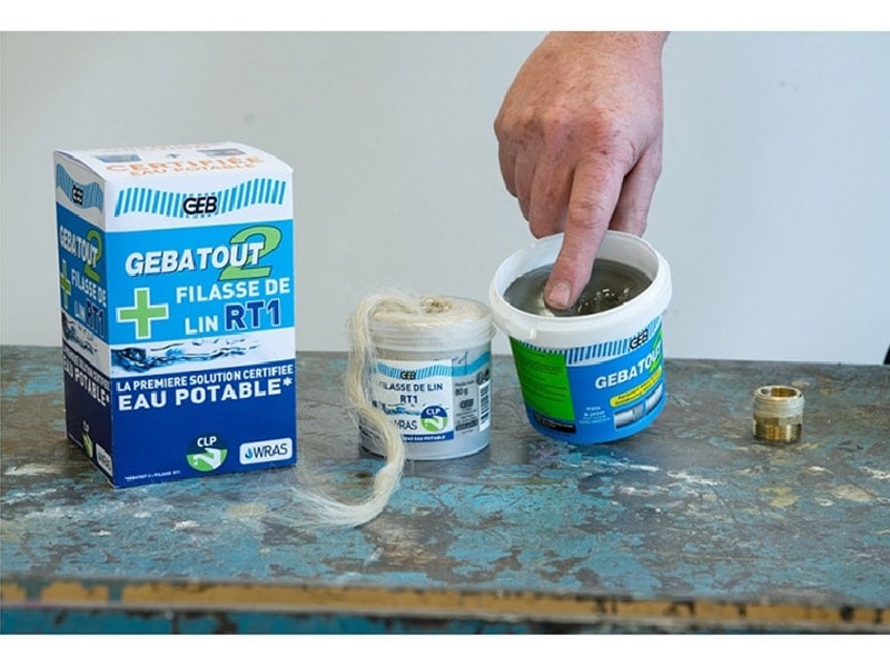 Pâte à joint GEBATOUT2 + FILASSE DE LIN RT1